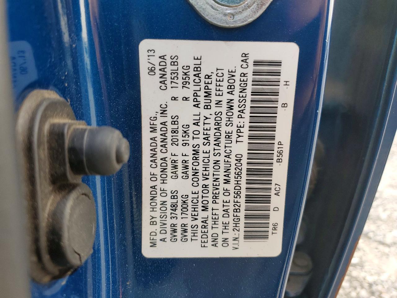 2013 HONDA CIVIC