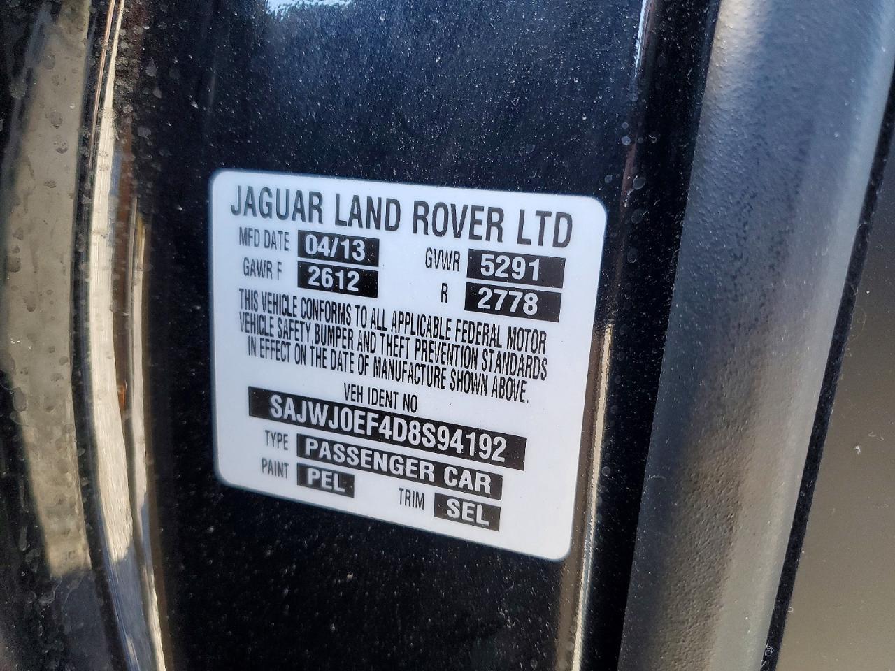 2013 JAGUAR XF