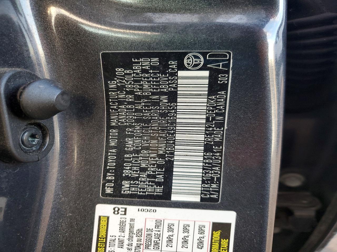 2009 TOYOTA COROLLA