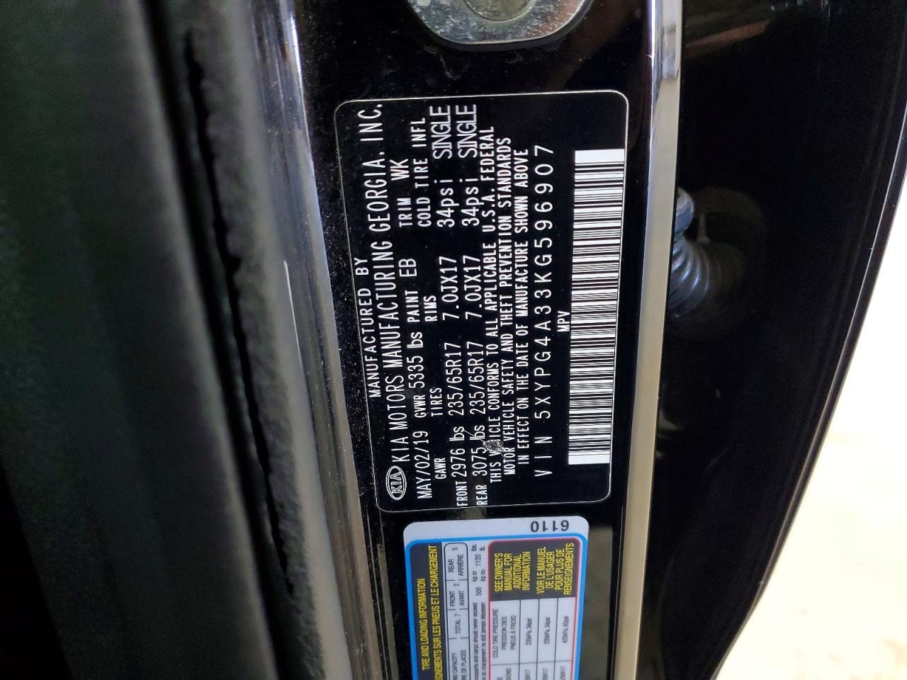 2019 KIA SORENTO
