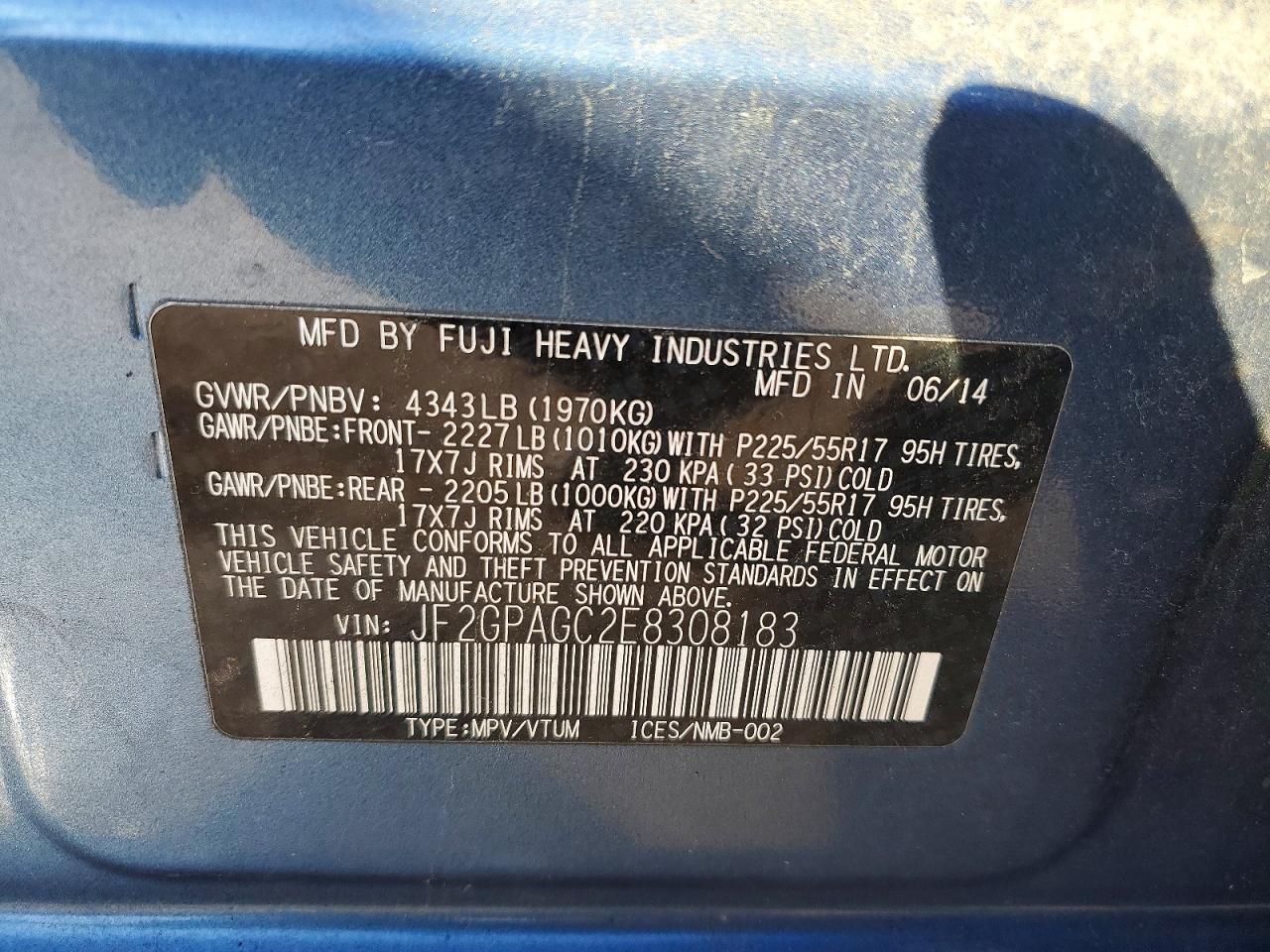 2014 SUBARU XV Crosstrek