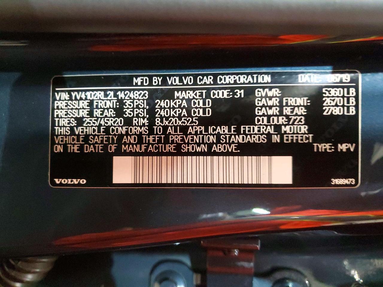 2020 VOLVO XC60