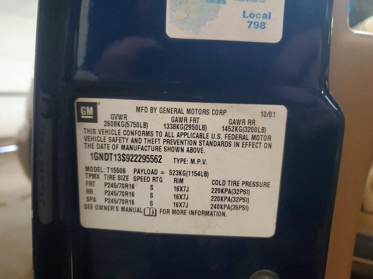 2002 CHEVROLET Trailblazer