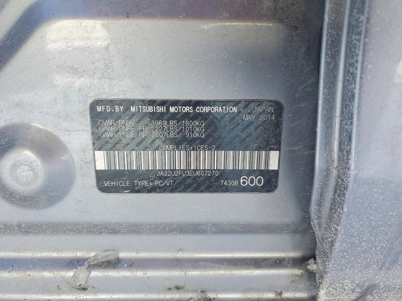 2014 MITSUBISHI LANCER