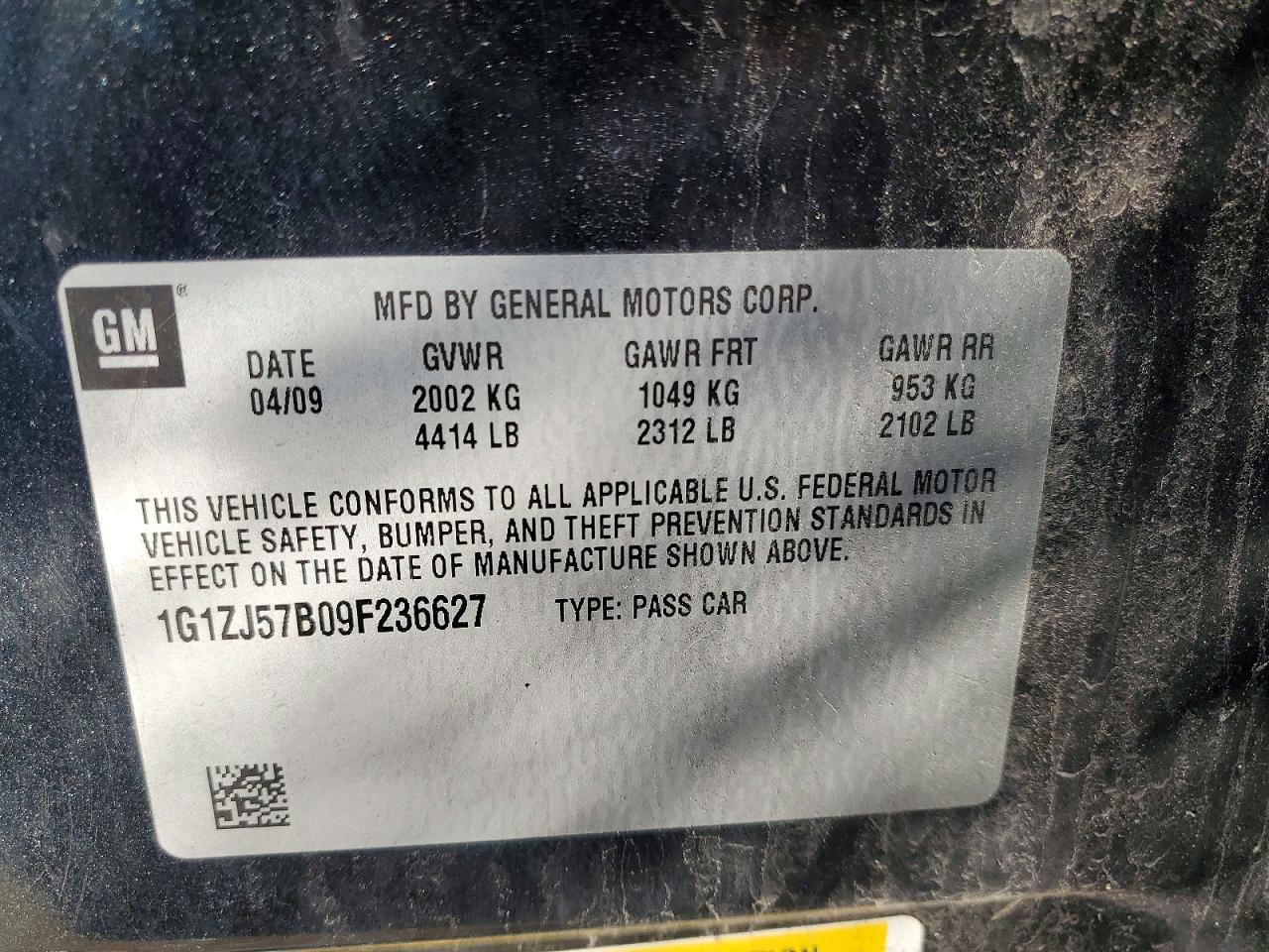 2009 CHEVROLET MALIBU