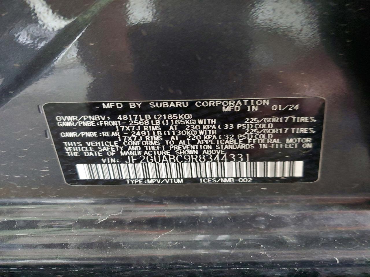 2024 SUBARU Crosstrek