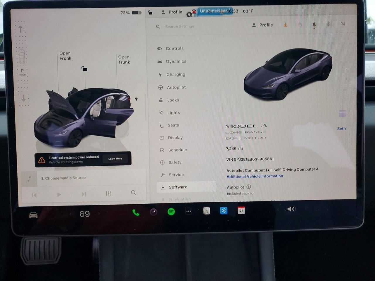 2025 TESLA MODEL 3
