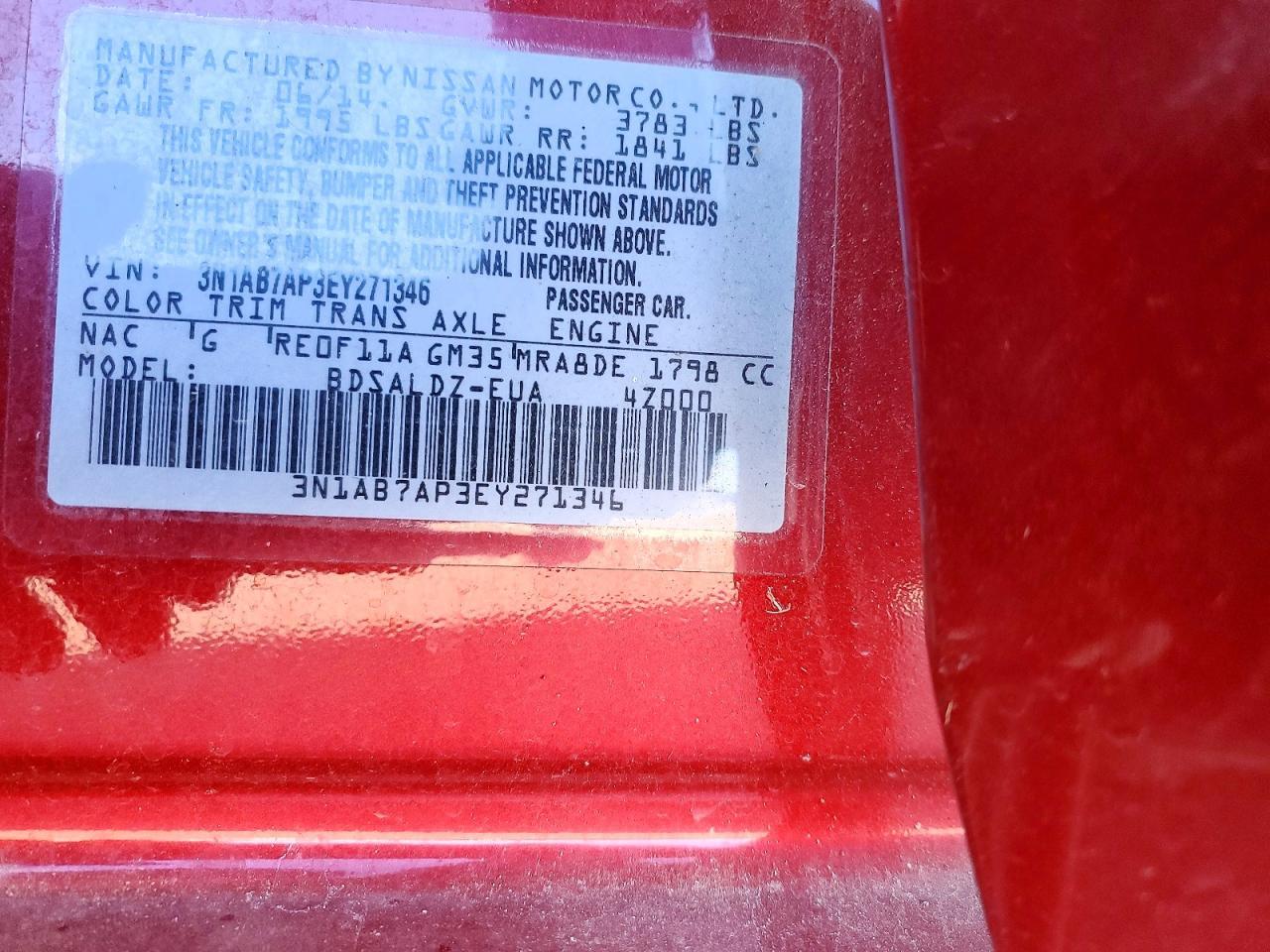 2014 NISSAN SENTRA