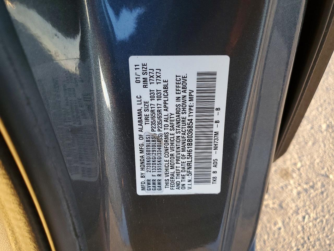 2011 HONDA ODYSSEY