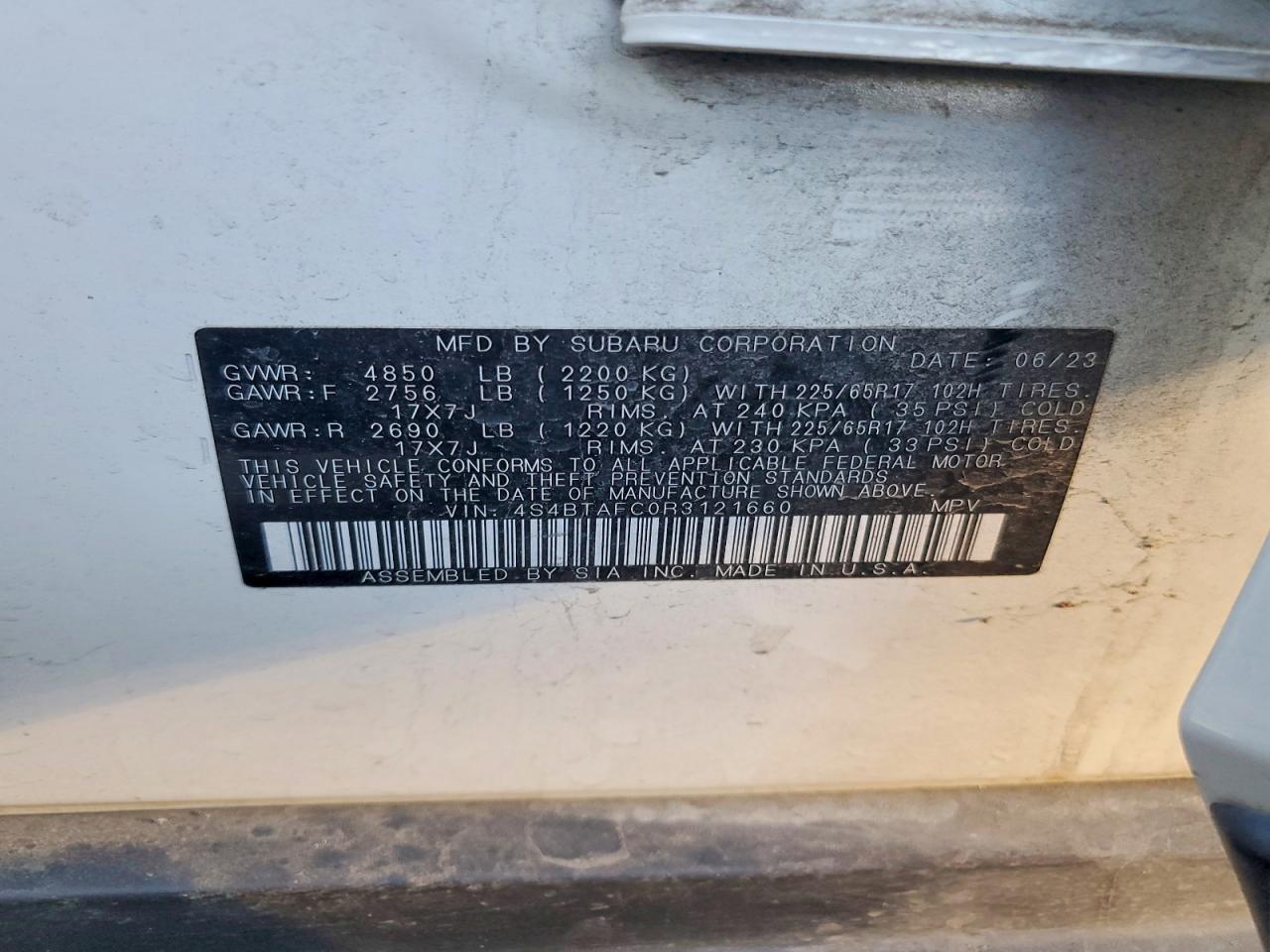 2024 SUBARU Outback