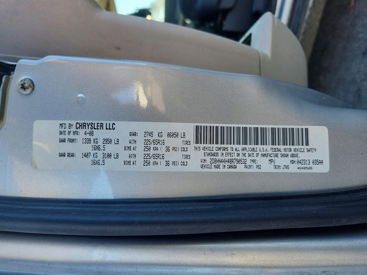 2008 DODGE GRAND CARAVAN