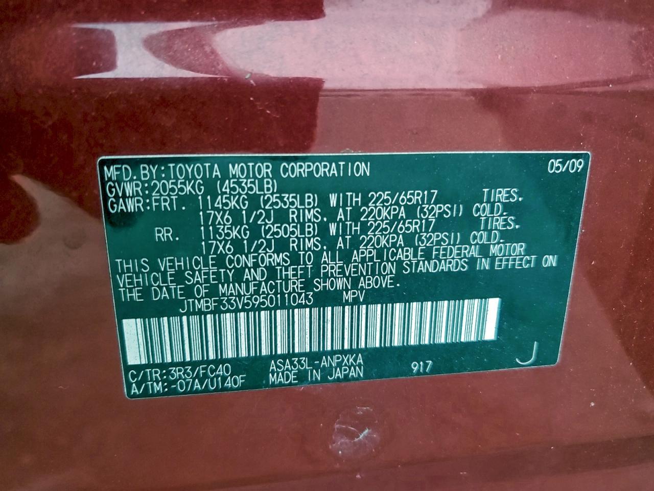 2009 TOYOTA RAV4
