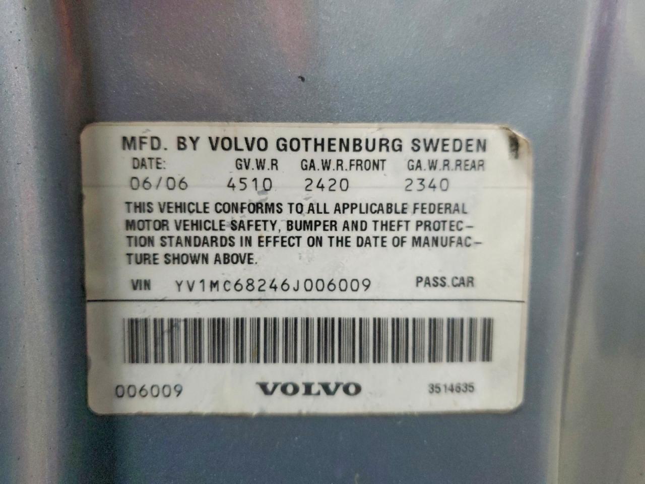 2006 VOLVO C70