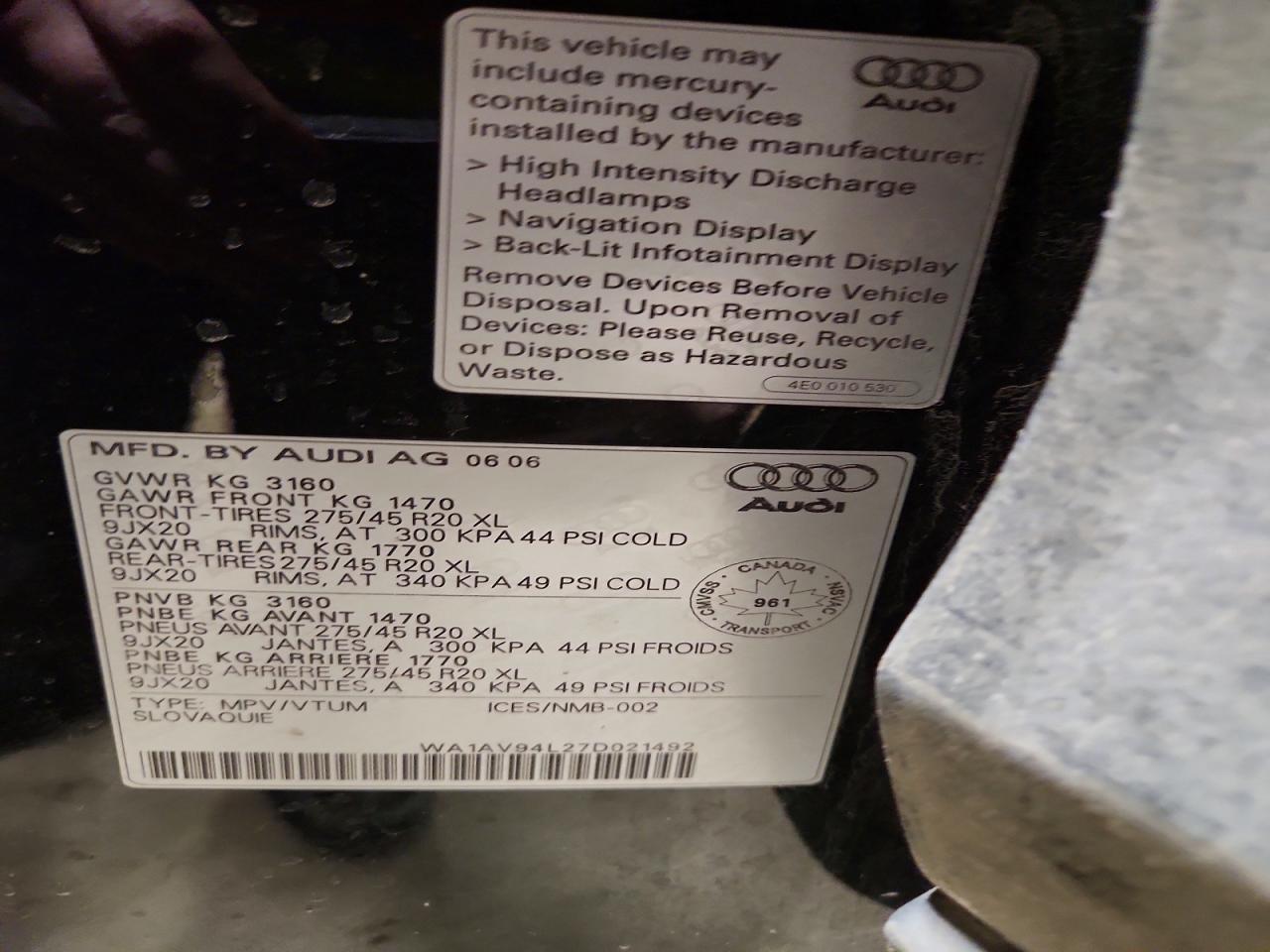 2007 AUDI Q7