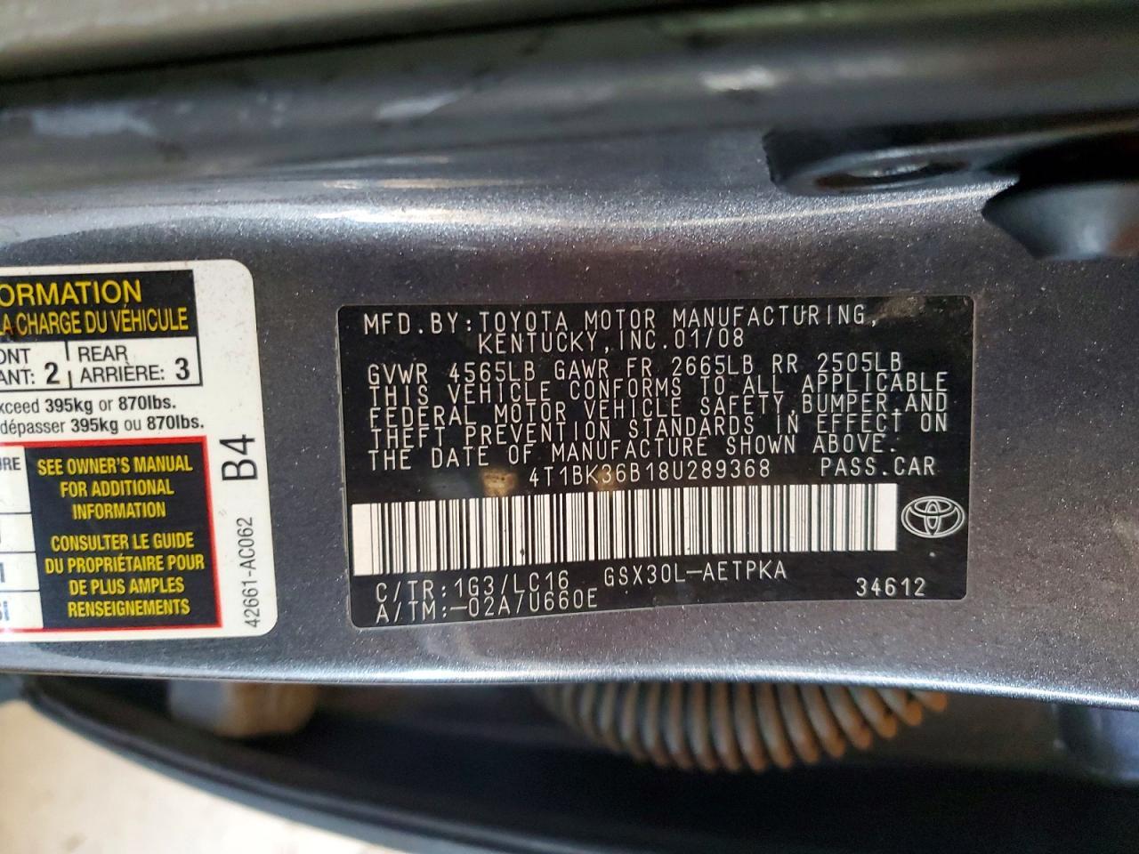 2008 TOYOTA Avalon