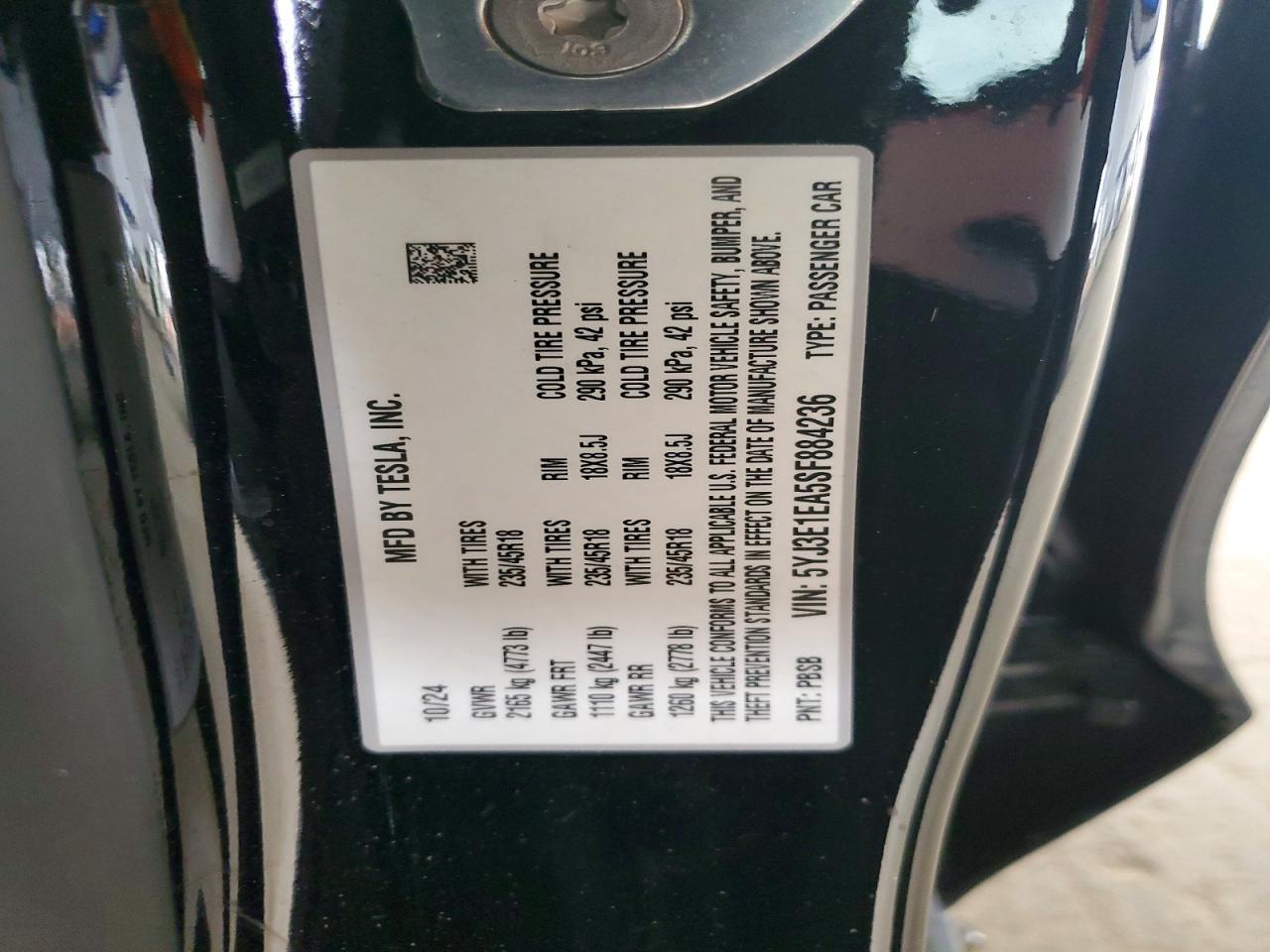 2025 TESLA MODEL 3