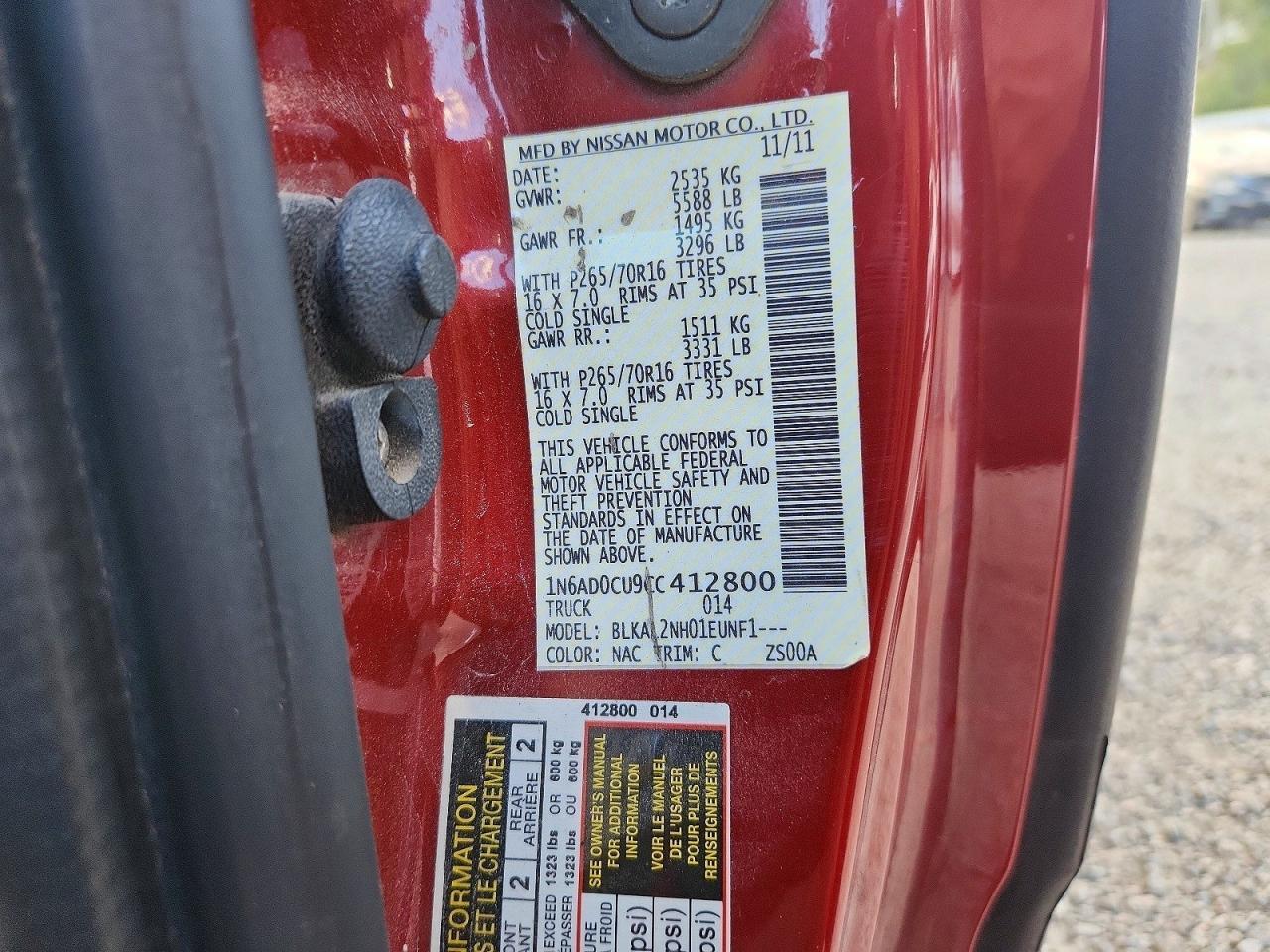2012 NISSAN Frontier
