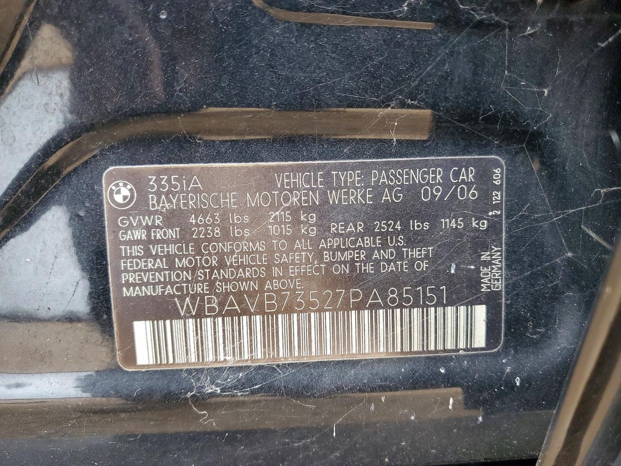 2007 BMW 3 SERIES