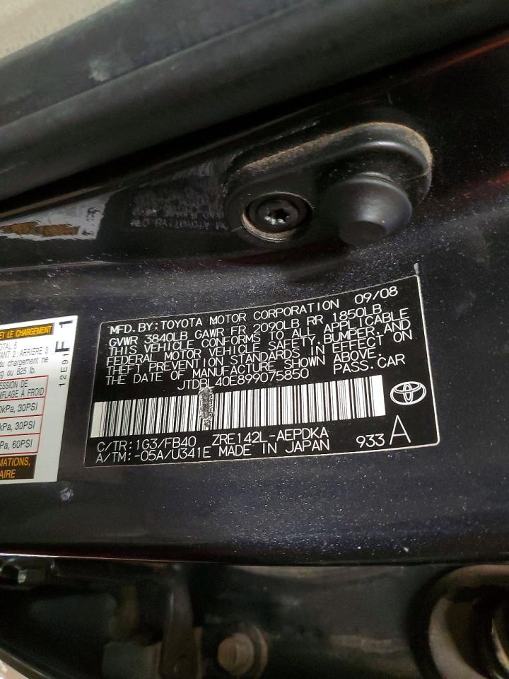2009 TOYOTA COROLLA