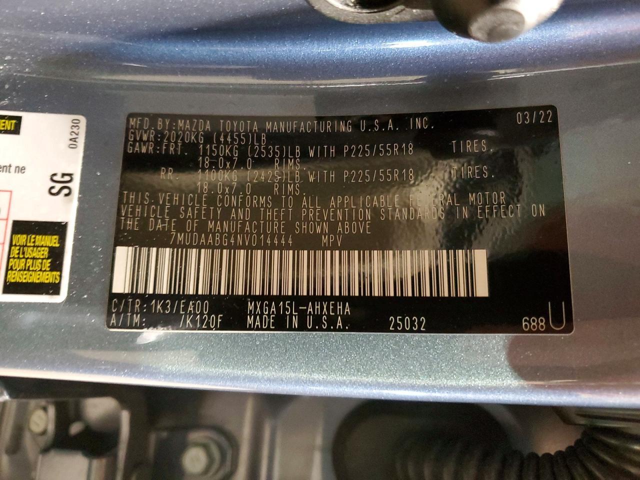 2022 TOYOTA Corolla Cross