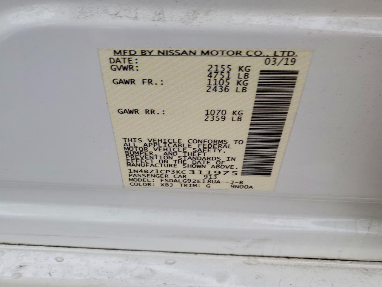 2019 NISSAN LEAF