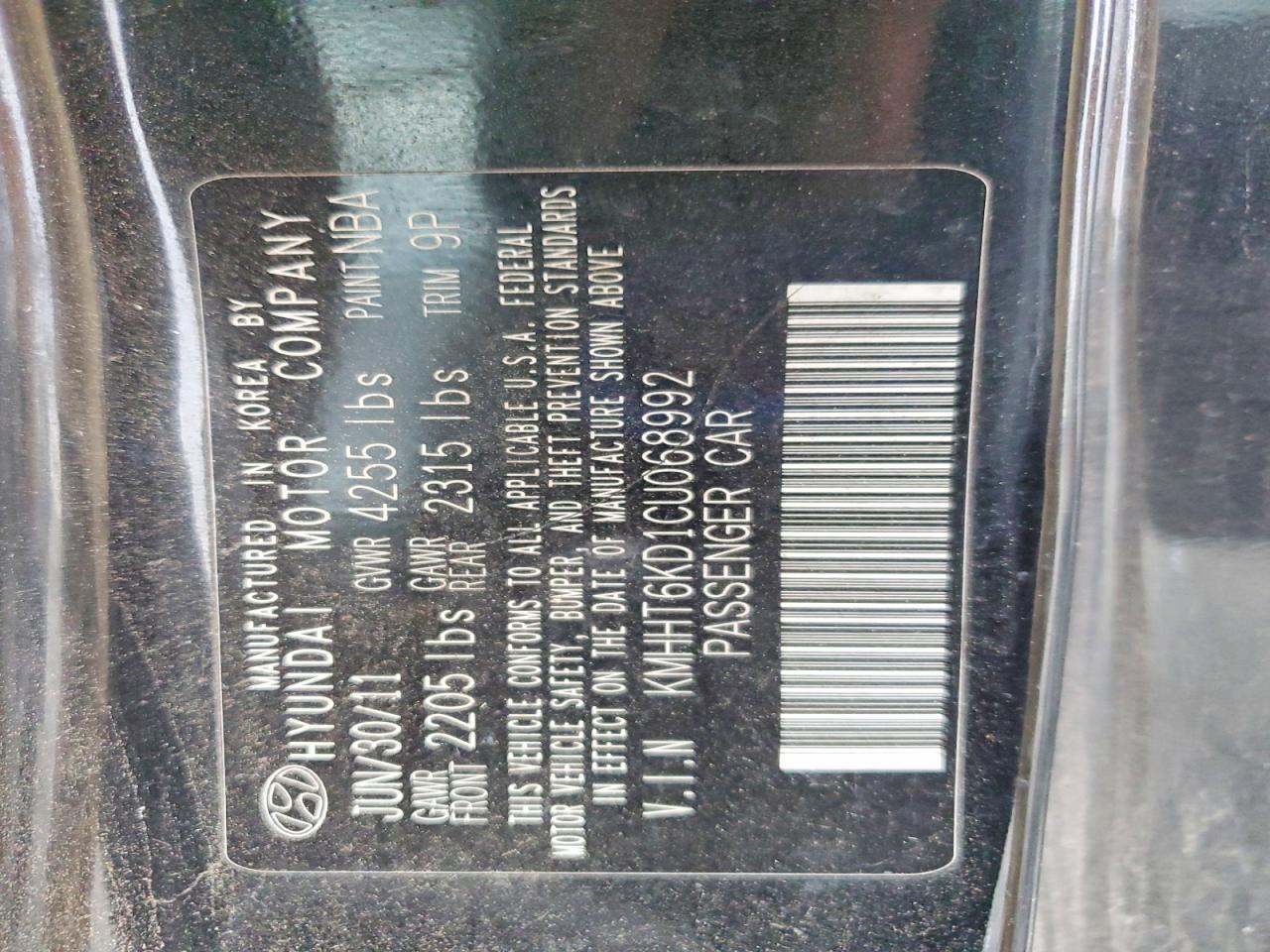 2012 HYUNDAI GENESIS
