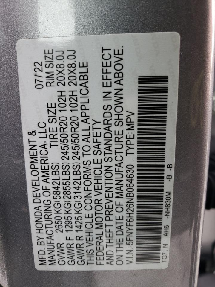 2022 HONDA PILOT