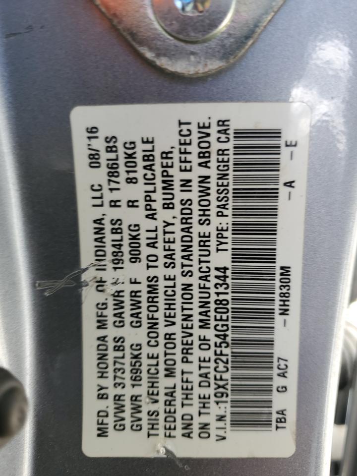 2016 HONDA CIVIC