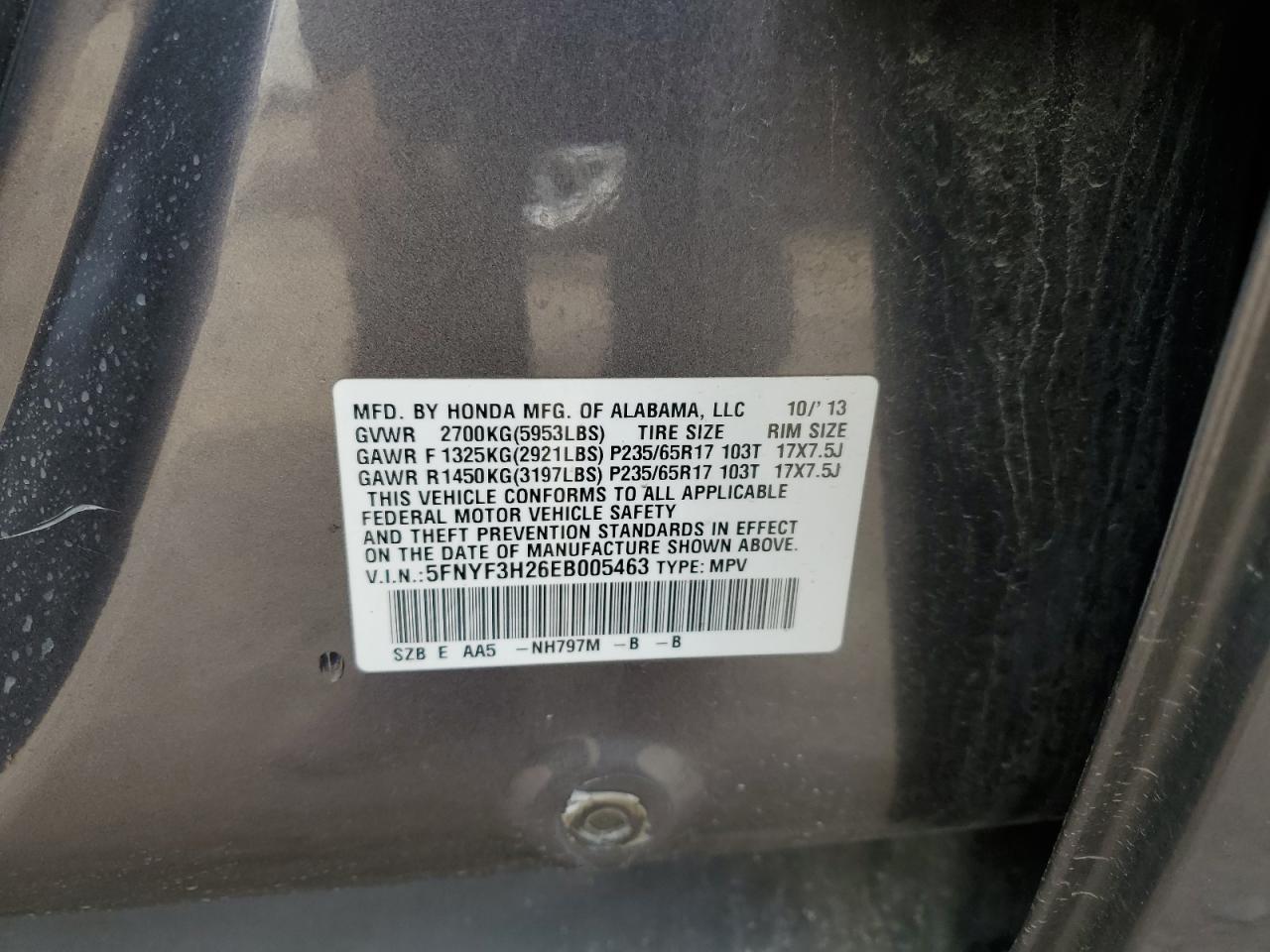 2014 HONDA PILOT