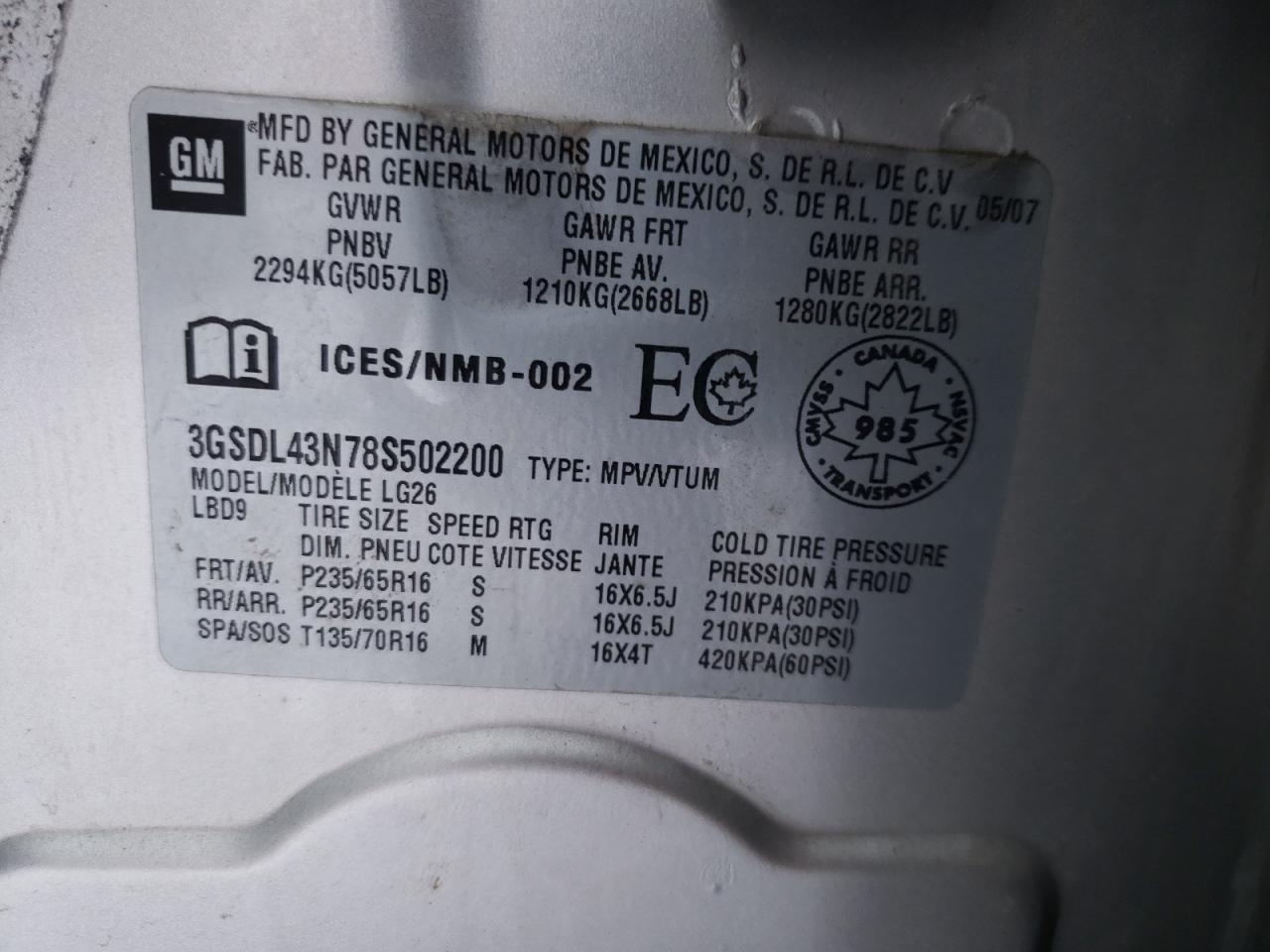 2008 SATURN Vue