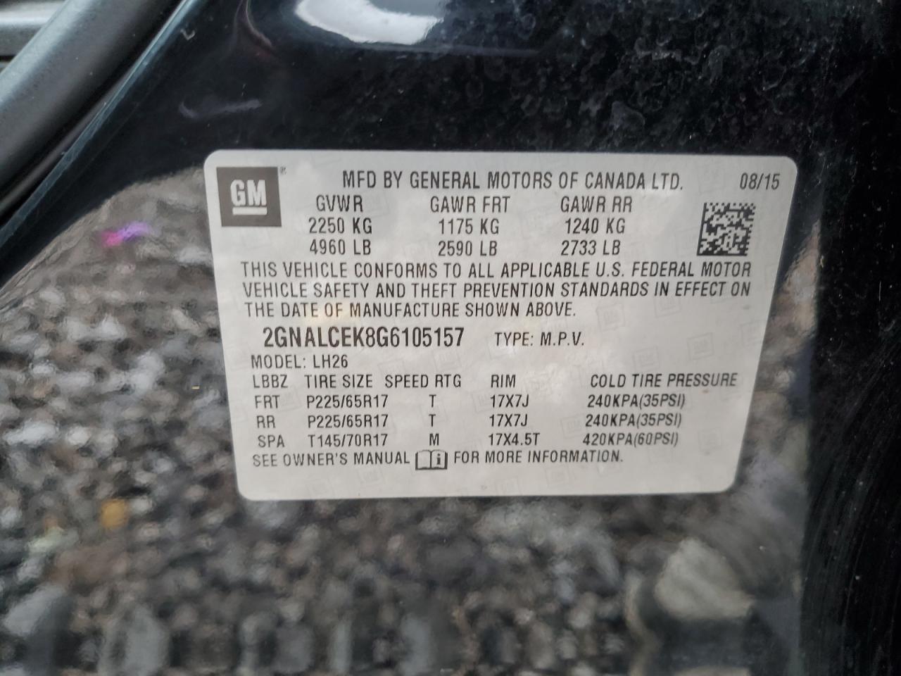 2016 CHEVROLET EQUINOX