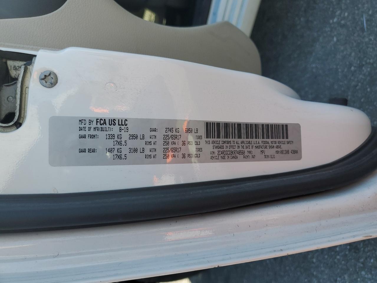 2019 DODGE GRAND CARAVAN