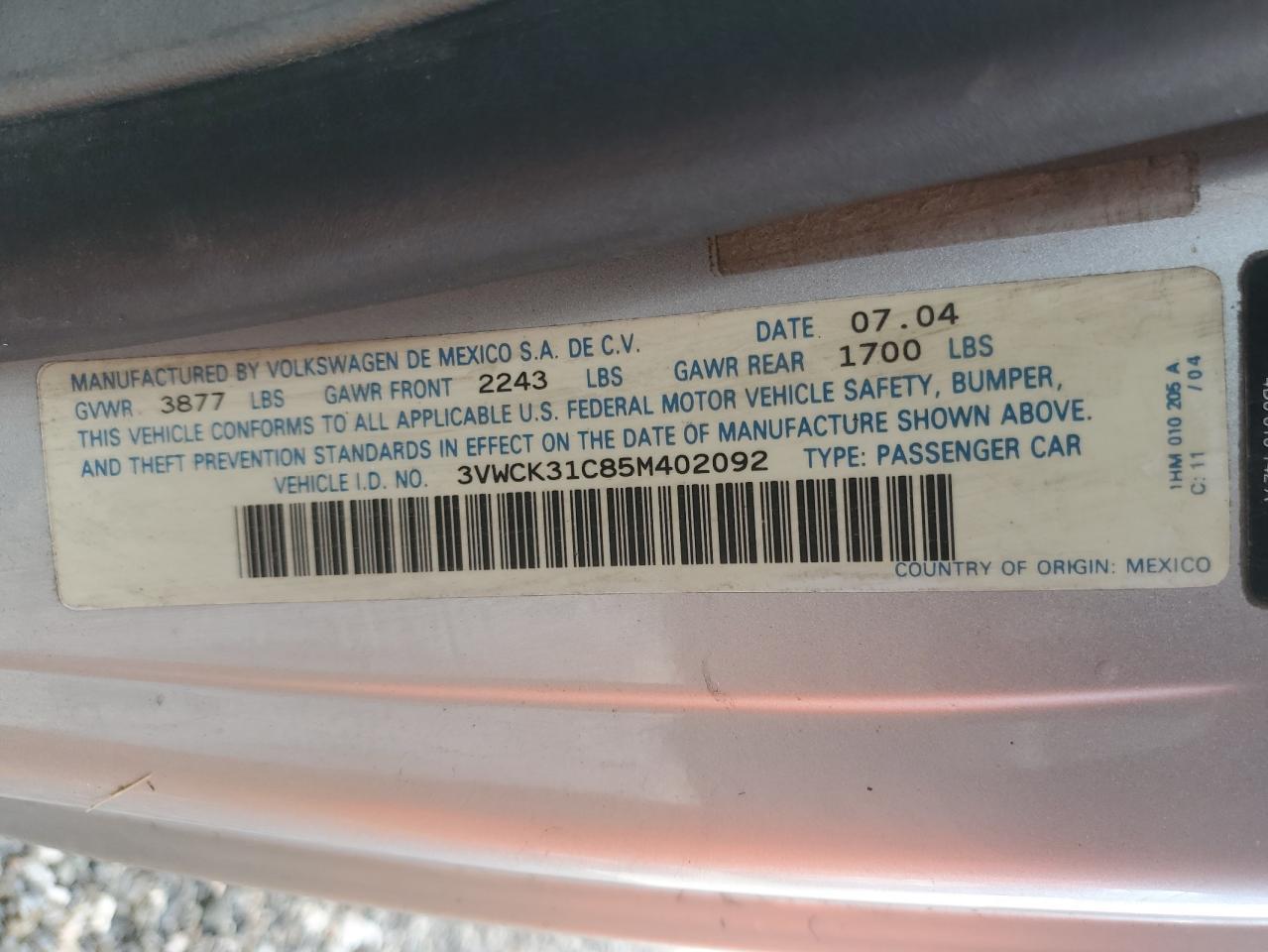 2005 VOLKSWAGEN Beetle