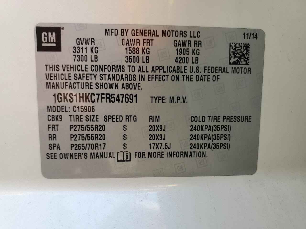 2015 GMC Yukon