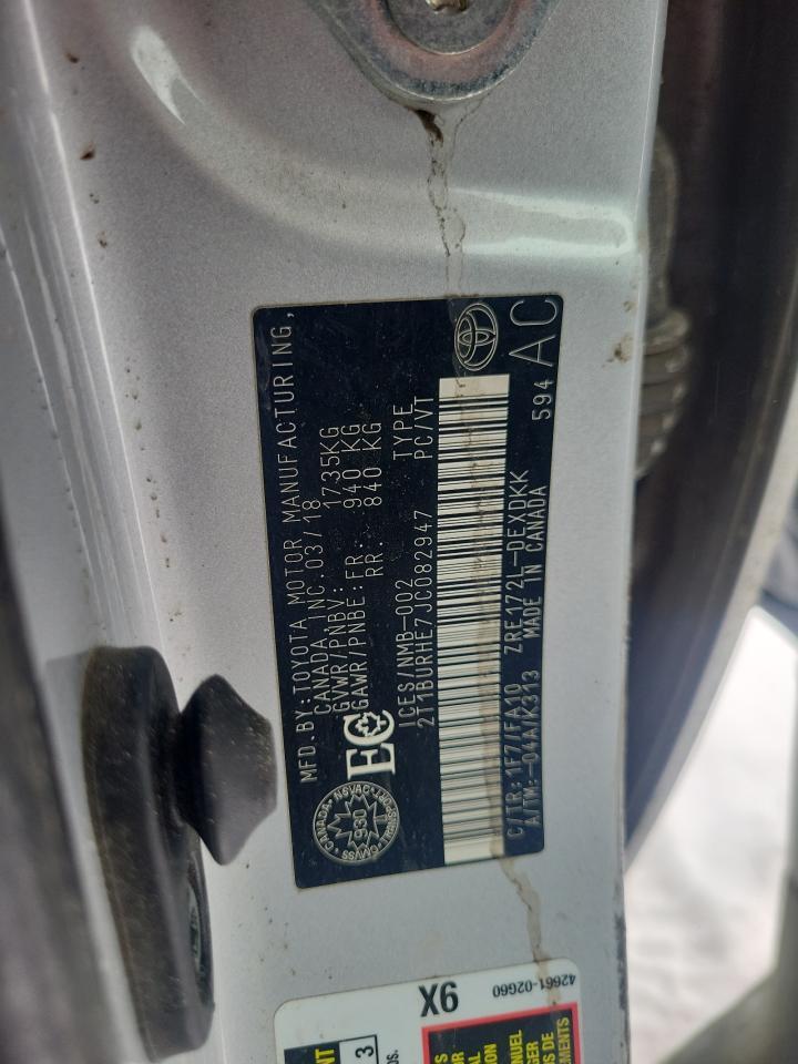 2018 TOYOTA COROLLA