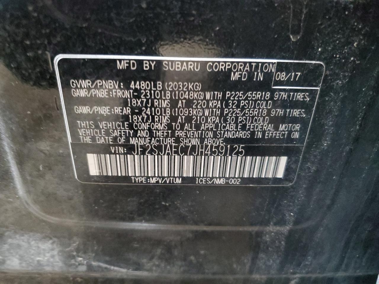 2018 SUBARU FORESTER