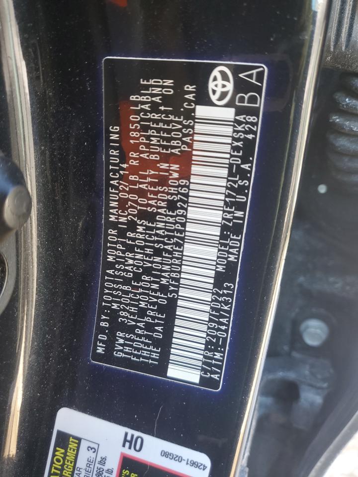 2014 TOYOTA COROLLA