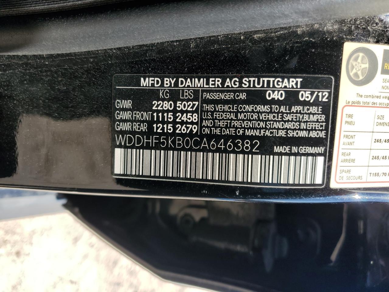 2012 MERCEDES-BENZ E-Class