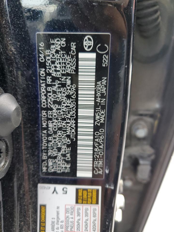 2016 TOYOTA PRIUS