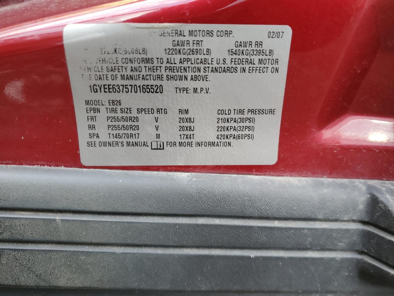 2007 CADILLAC SRX