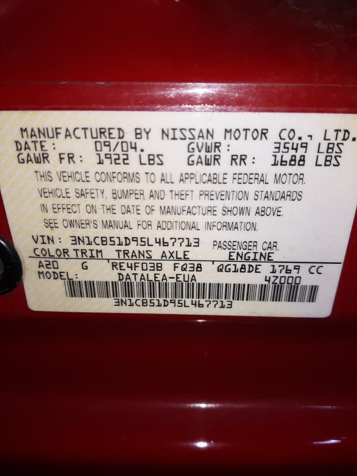 2005 NISSAN SENTRA