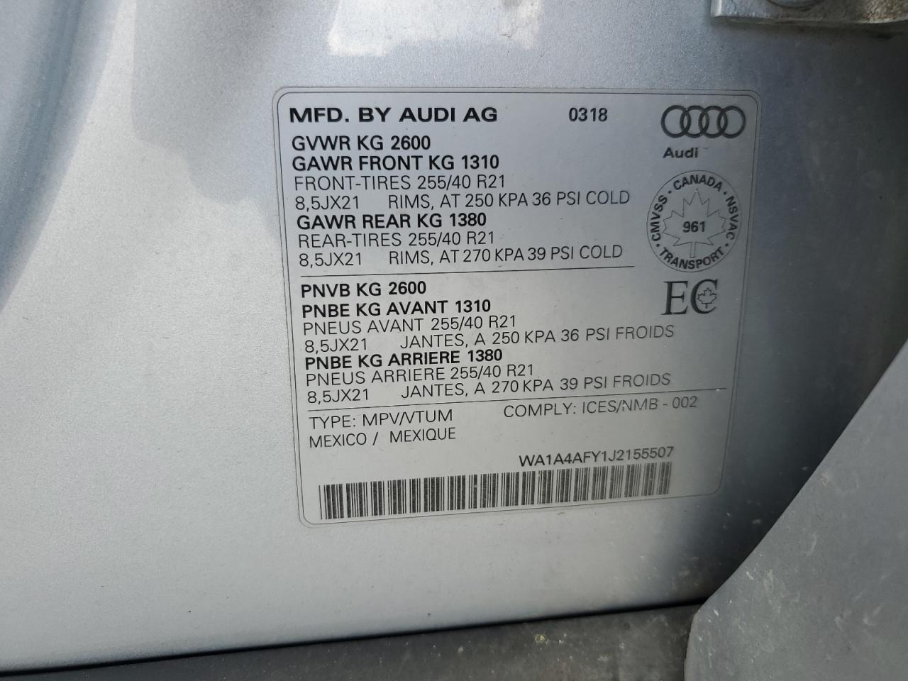 2018 AUDI SQ5