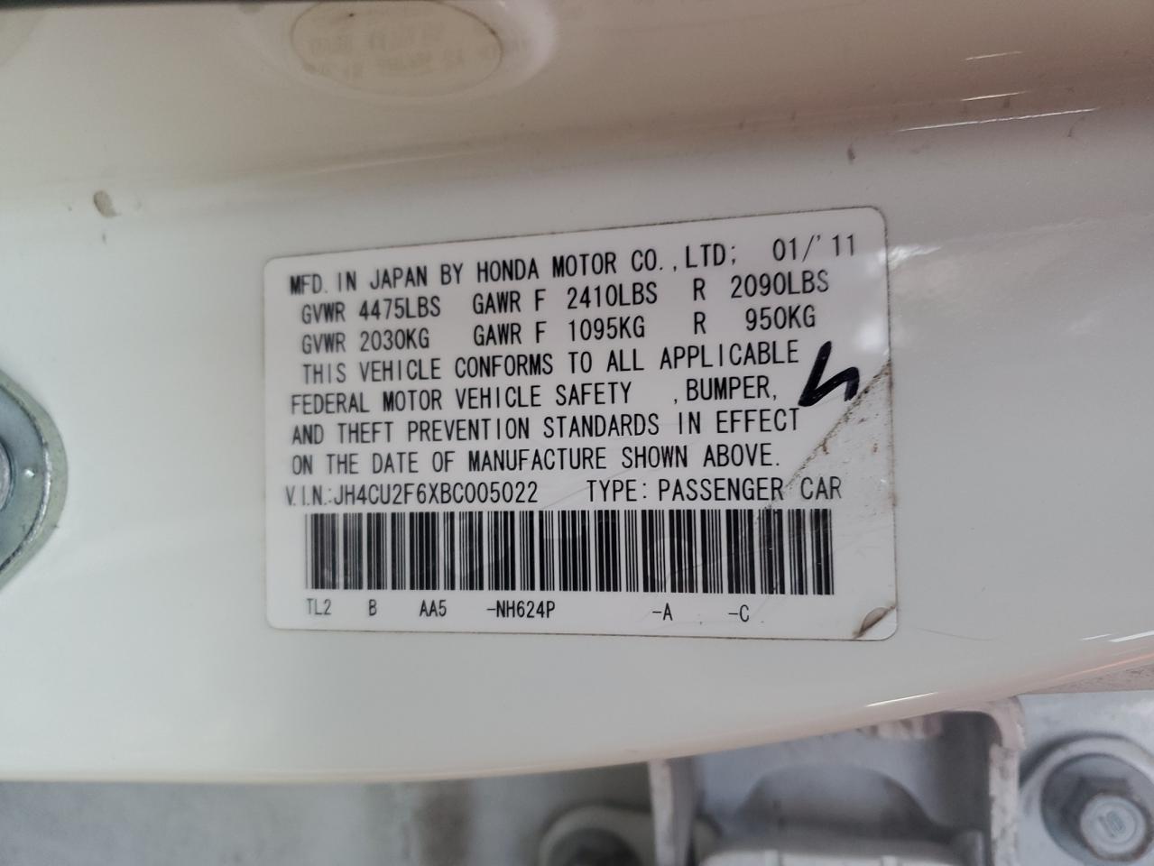 2011 ACURA TSX