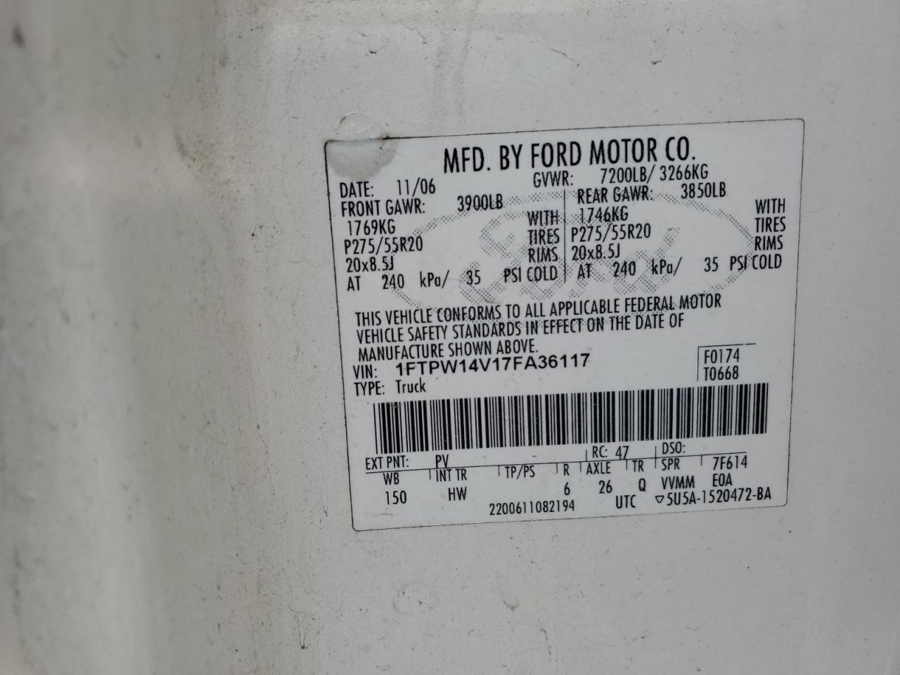 2007 FORD F-150