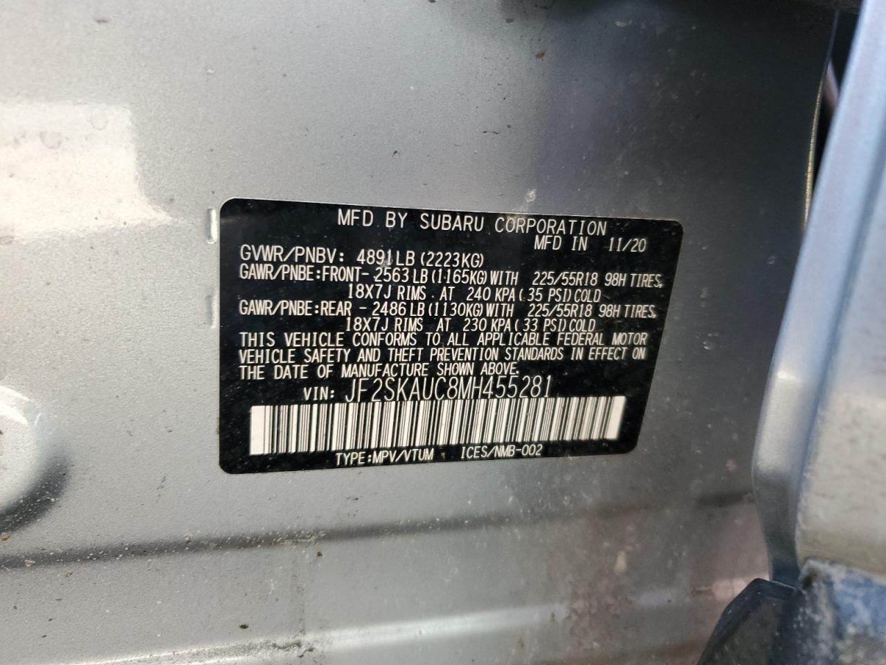 2021 SUBARU FORESTER