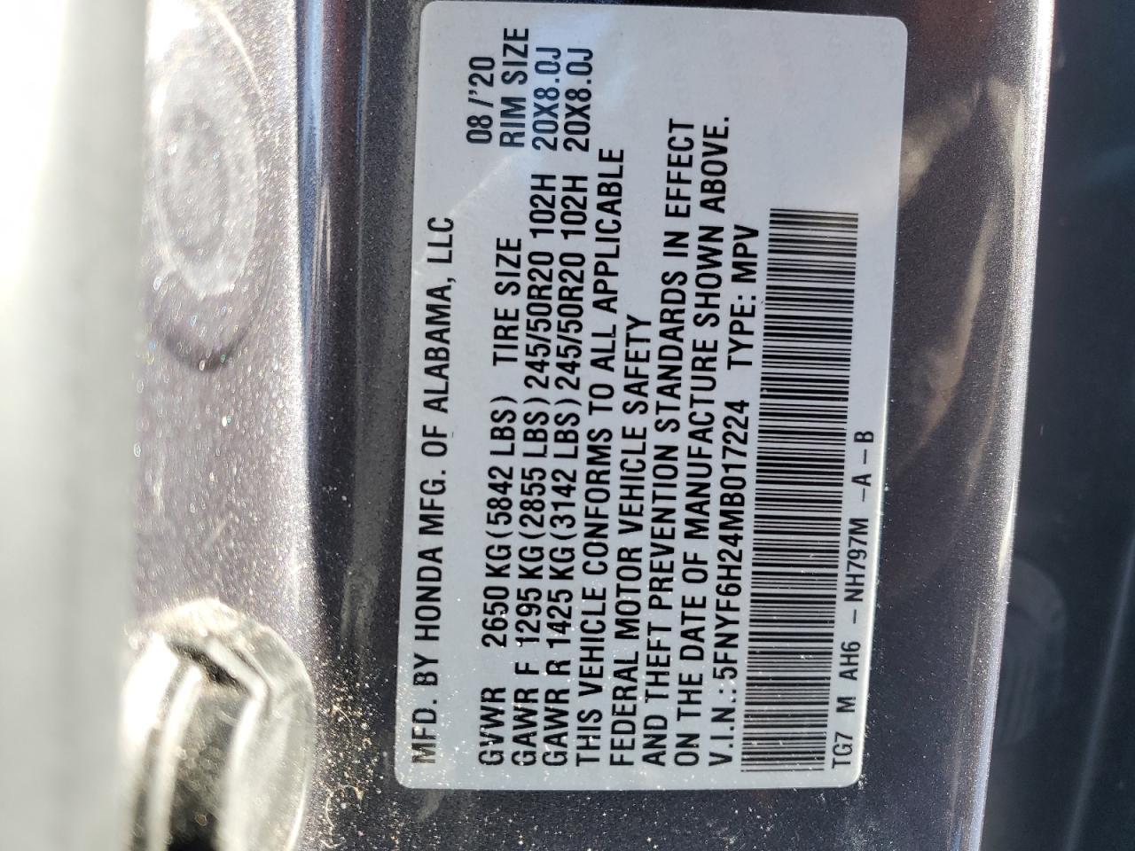 2021 HONDA PILOT