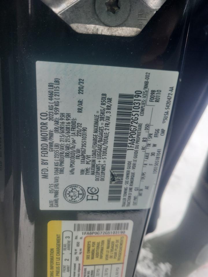 2016 FORD FUSION