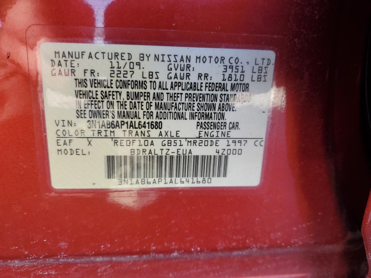 2010 NISSAN SENTRA
