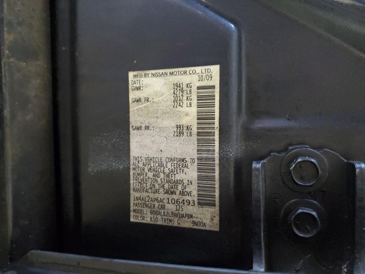 2010 NISSAN ALTIMA