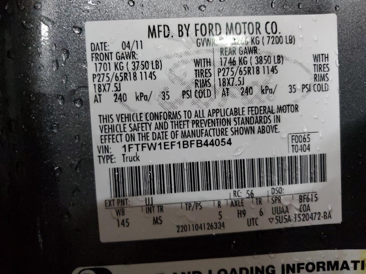 2011 FORD F-150
